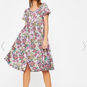 Lazy oaf mixed flower babydoll dress UK Size 10